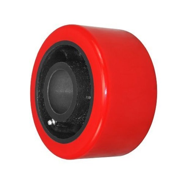 Durastar Wheel; 6X3 Heavy Duty Polyurethane|Steel (Red); 1-15/16 Plain Bore; Re 630EX86K